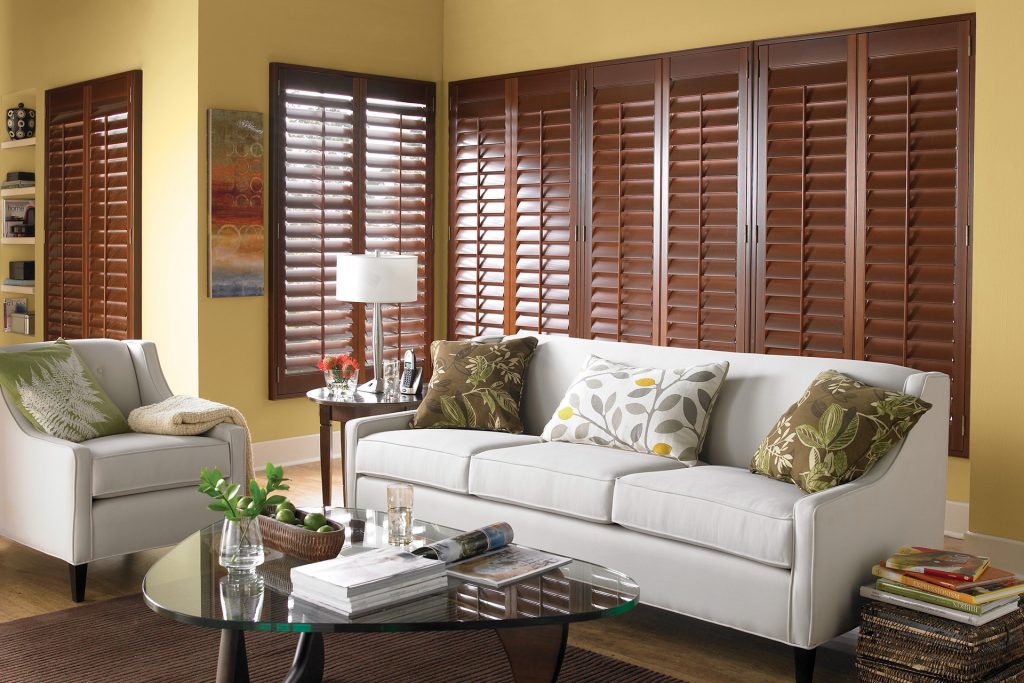 image h2 window shutter brown Skyview Blinds & Shades