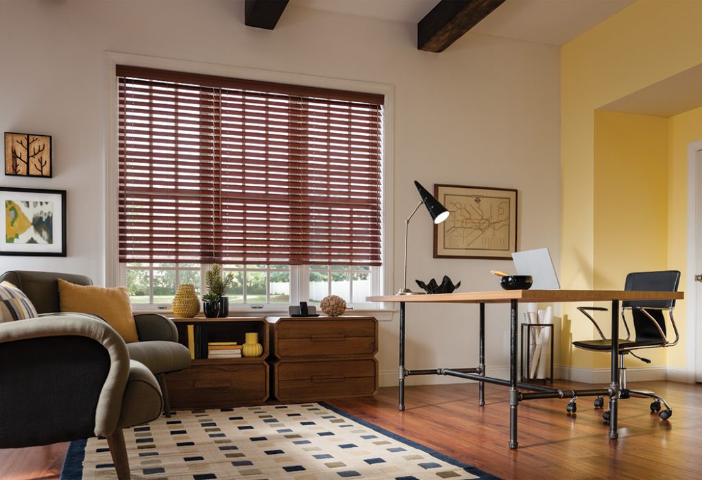 wood blinds installation Skyview Blinds & Shades