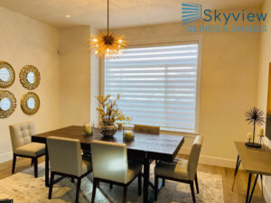 Skyview Blinds & Shades - Dining Area Zebra Blinds