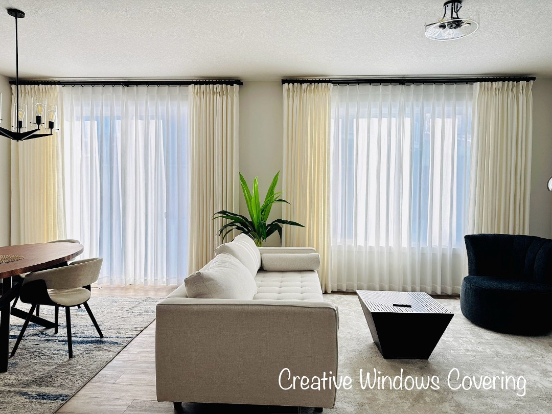 Curtains in Calgary in fully-furnished house