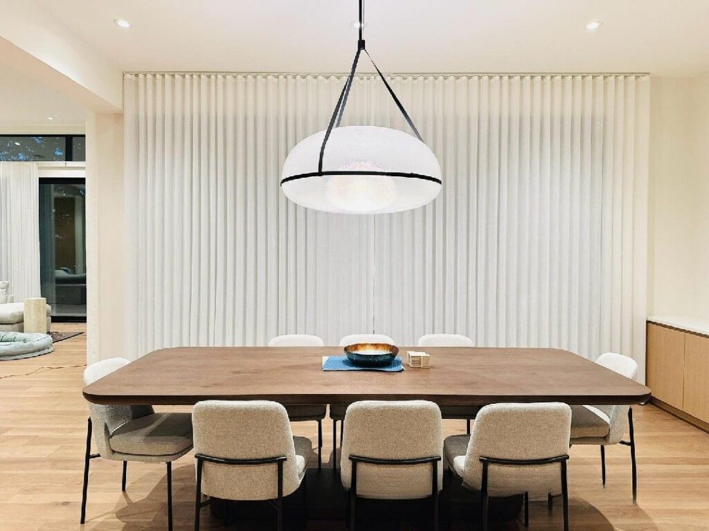 Curtains in Calgary in dining room by Skyview Blinds and Shades