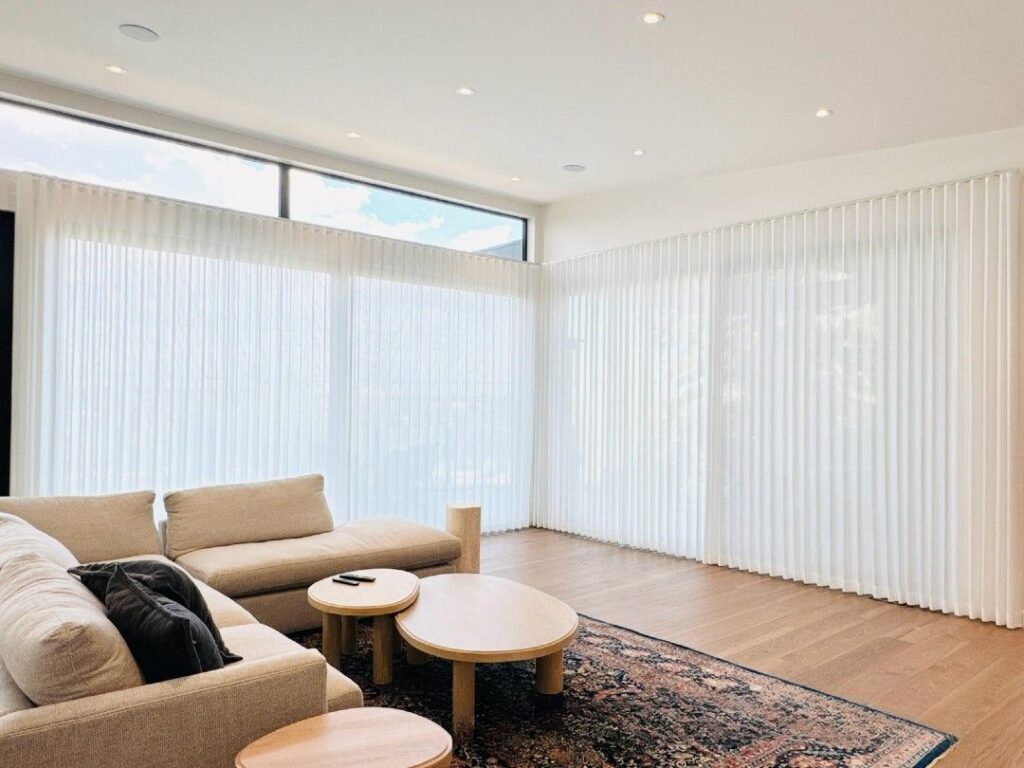 Curtains in Calgary in huge living room by Skyview Blinds and Shades