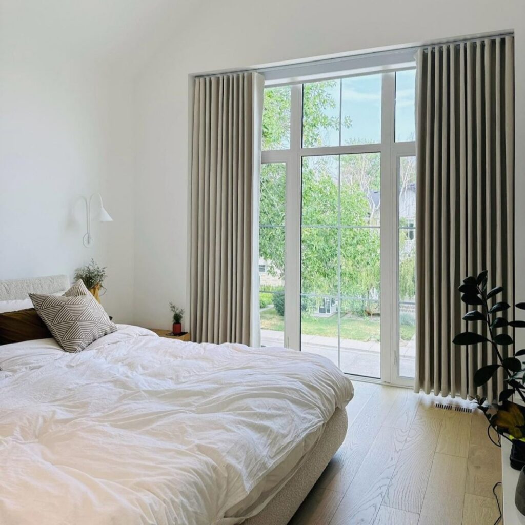 Curtains in bedroom by Skyview Blinds and Shades (square)