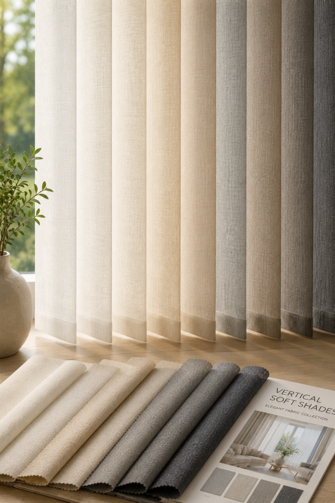 Elegant Fabric Collection for vertical Soft Shades in Calgary