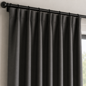 blackout curtains close-up view