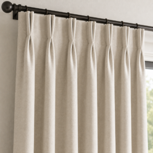 pinch pleat close-up view
