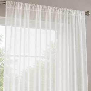 sheer curtains close-up view