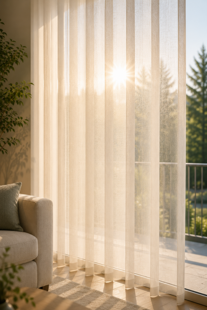 soft natural light for vertical Soft Shades in Calgary